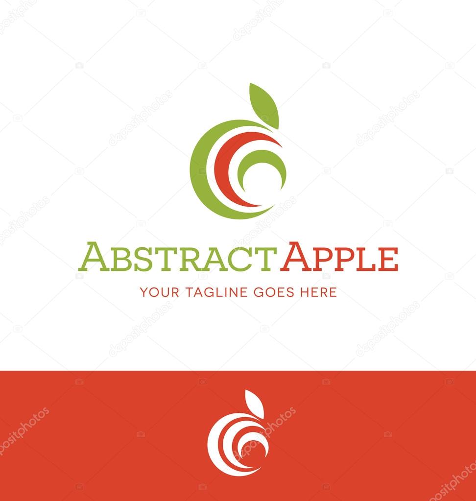 Abstract apple logo for food or nutrition related business, website