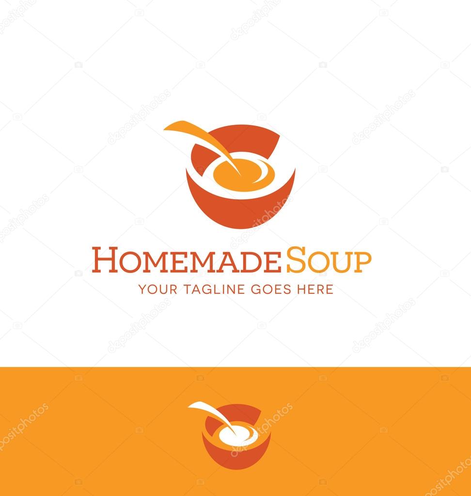 Abstract logo concept bowl for food or nutrition related business, website
