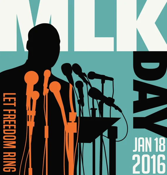 Illustration pour Martin Luther King Day, 18 janvier 2016 . — Image vectorielle