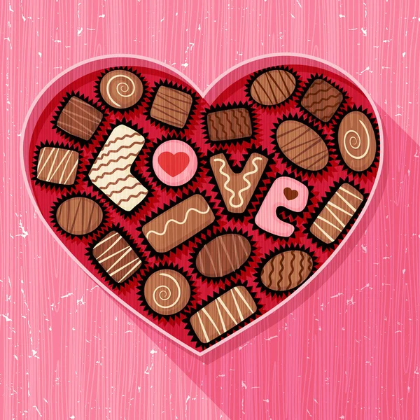 Dulces de San Valentín — Vector de stock