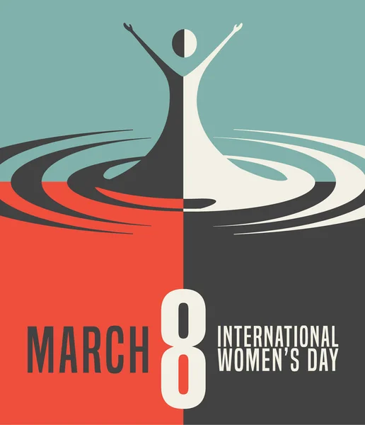 Dia Internacional da Mulher 8 de março de 2016 —  Vetores de Stock