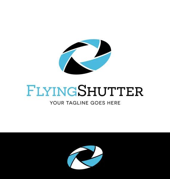 Logotipo abstrato de um obturador de câmera para negócios, organização ou site —  Vetores de Stock