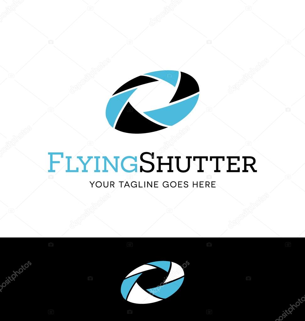 abstract logo of a camera shutter for business, organization or website