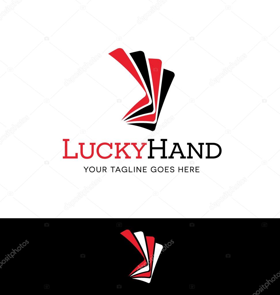 Abstract logo of playing cards for business, organization or website