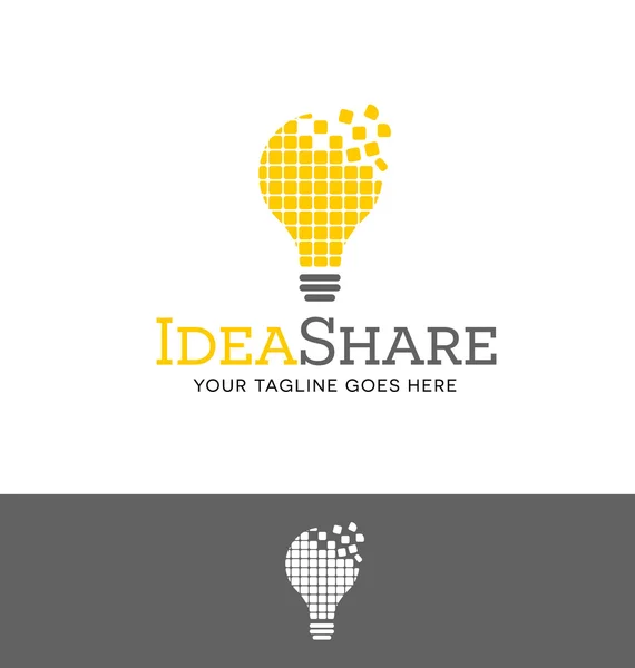創造的なビジネス、組織またはウェブサイトの電球のロゴ — ストックベクタ