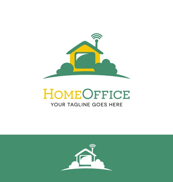 Logo for work from home business or telecommuting — Stock Vector