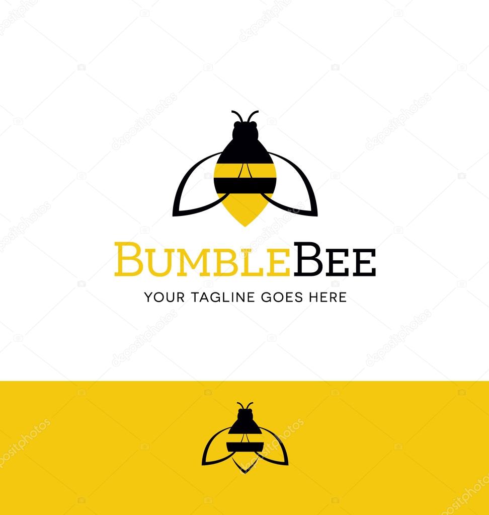 Bee logo for creative business, organization or website
