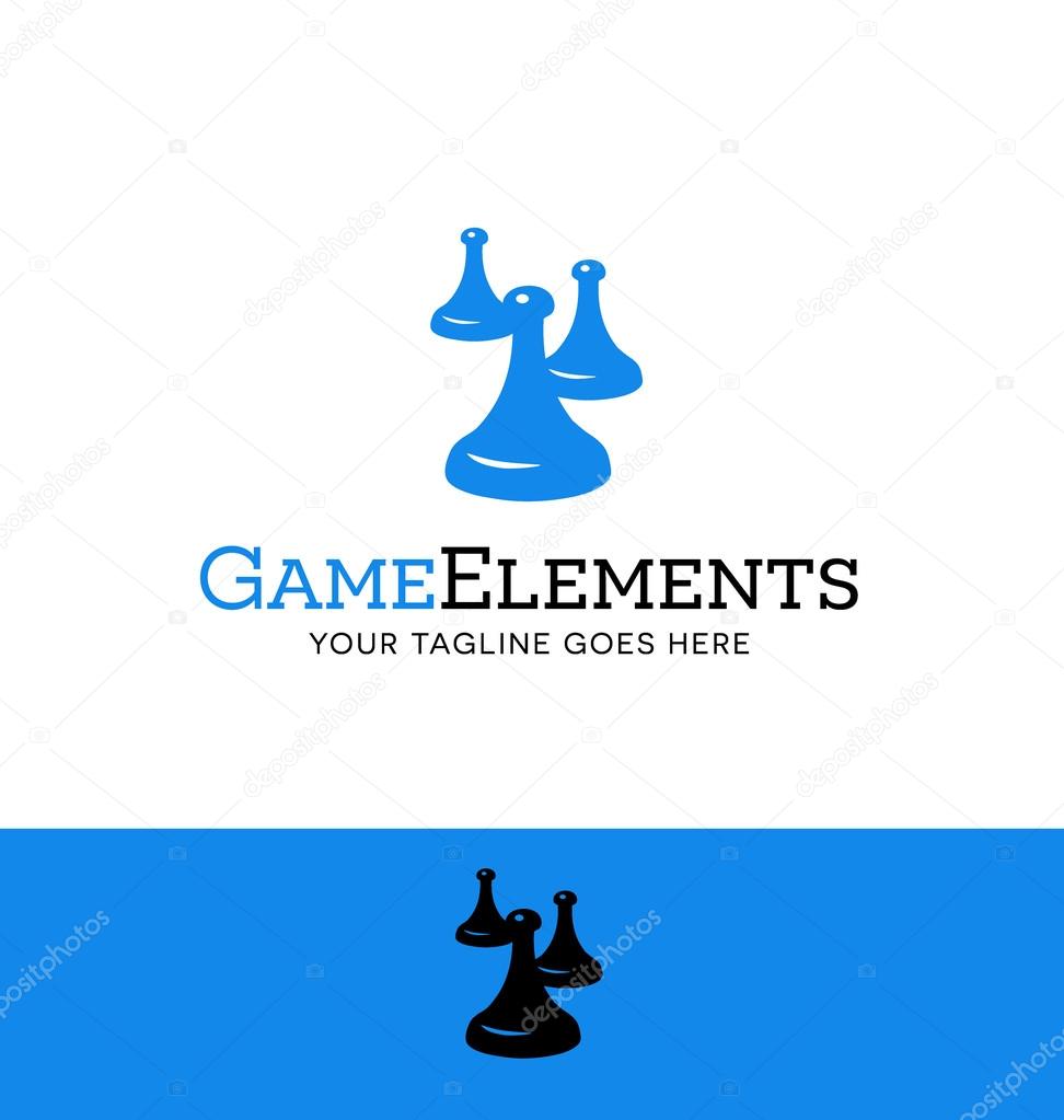 Game tokens logo for gaming related business, organization or website