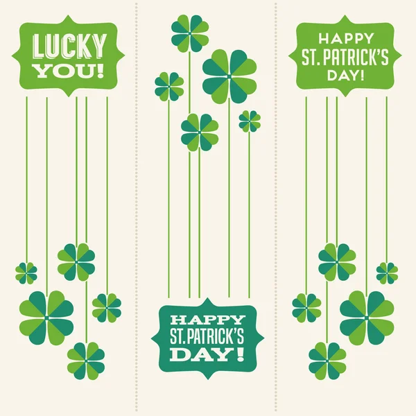 St. patrick 's day vektor design elemente für banner, grußkarten, einladungen — Stockvektor