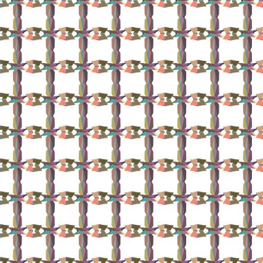 Geometrik şekilli kusursuz desen vektör çizimi