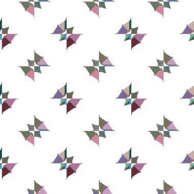 Geometrik şekilli kusursuz desen vektör çizimi