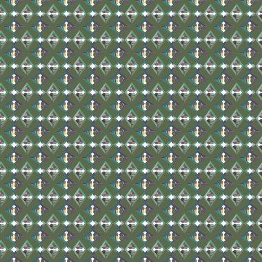 Geometrik şekilli kusursuz desen vektör çizimi