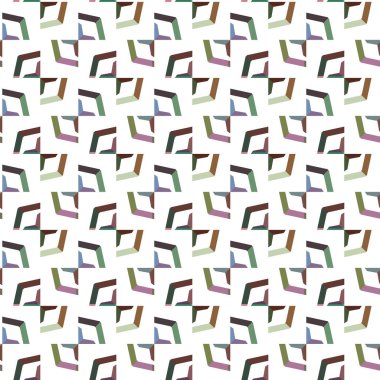 Geometrik şekilli kusursuz desen vektör çizimi