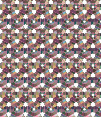 Geometrik şekilli kusursuz desen vektör çizimi