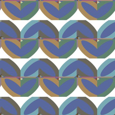 Soyut geometrik şekilli kusursuz desen