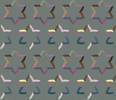 Geometrik şekilli kusursuz desen vektör çizimi