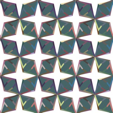 Geometrik şekilli kusursuz desen vektör çizimi