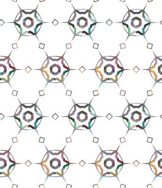 Tekrarlanan geometrik şekilli kusursuz desen, vektör illüstrasyonuName