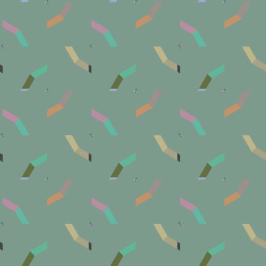 farklı geometrik şekillere sahip soyut, pürüzsüz desensiz vektör çizimi