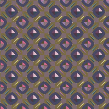 Geometrik şekilli kusursuz desen vektör çizimi