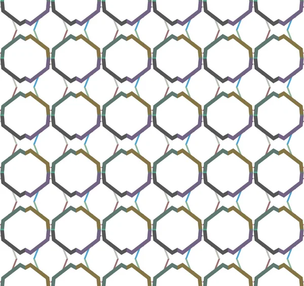 Padrão Sem Costura Com Formas Geométricas Ilustração Vetorial —  Vetores de Stock
