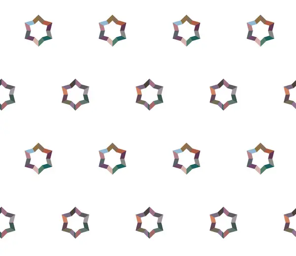 Abstrakte Nahtlose Mustervektorabbildung Mit Unterschiedlichen Geometrischen Formen — Stockvektor