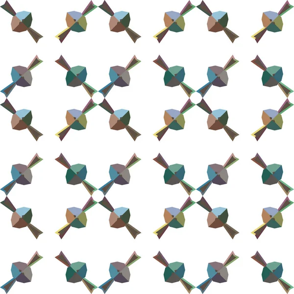 Tekrarlanan Geometrik Şekilli Kusursuz Desen Vektör Illüstrasyonuname — Stok Vektör