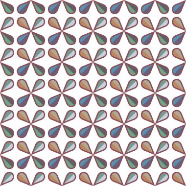 farklı geometrik şekillere sahip soyut, pürüzsüz desensiz vektör çizimi