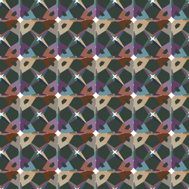 Tekrarlanan geometrik şekilli kusursuz desen, vektör illüstrasyonuName