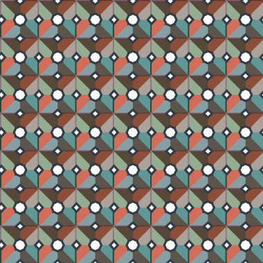 Geometrik şekilli kusursuz desen vektör çizimi