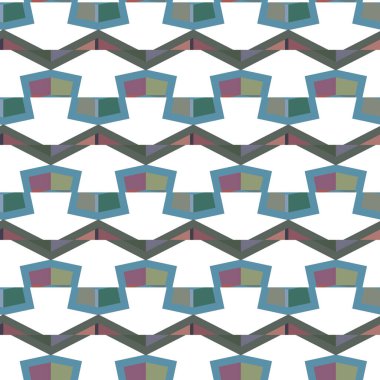 Geometrik şekilli kusursuz desen vektör çizimi