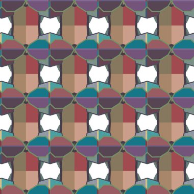 Geometrik şekilli kusursuz desen vektör çizimi