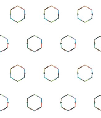 Geometrik şekilli kusursuz desen vektör çizimi