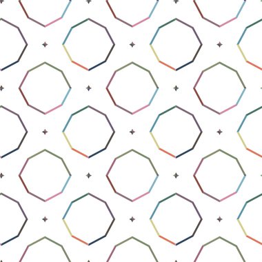 Geometrik şekilli kusursuz desen vektör çizimi