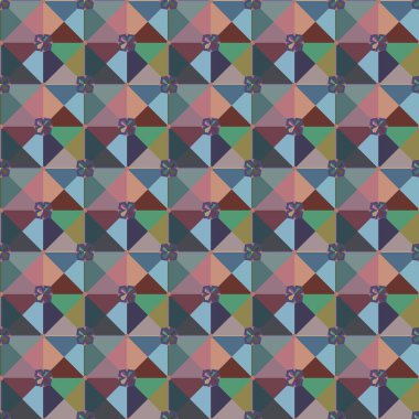 Geometrik şekilli kusursuz desen vektör çizimi 