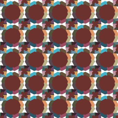Geometrik şekilli kusursuz desen vektör çizimi