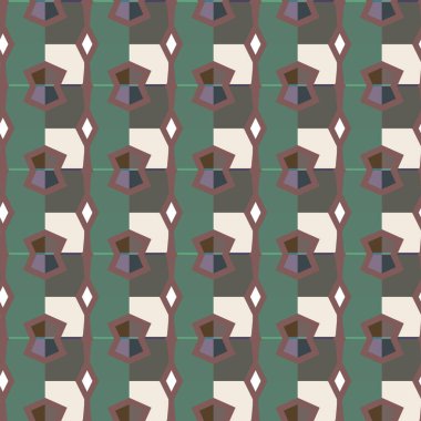 Geometrik şekilli kusursuz desen vektör çizimi