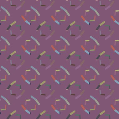 farklı geometrik şekillere sahip soyut, pürüzsüz desensiz vektör çizimi