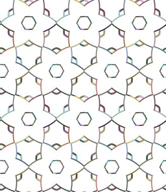 Tekrarlanan geometrik şekilli kusursuz desen, vektör illüstrasyonuName
