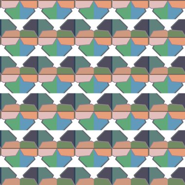 Geometrik şekilli kusursuz desen vektör çizimi