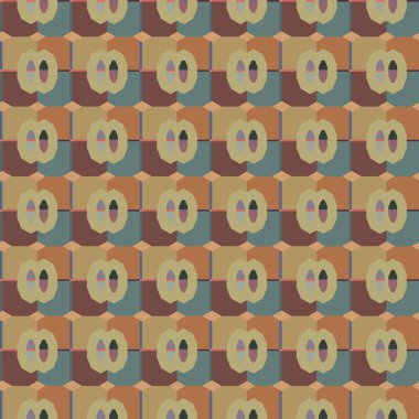 Geometrik şekilli kusursuz desen vektör çizimi