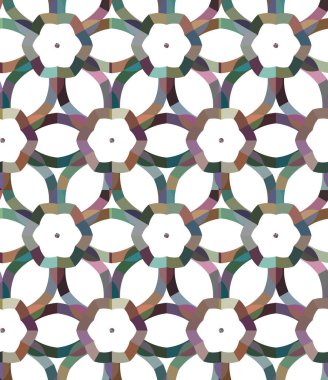 farklı geometrik şekillere sahip soyut, pürüzsüz desensiz vektör çizimi