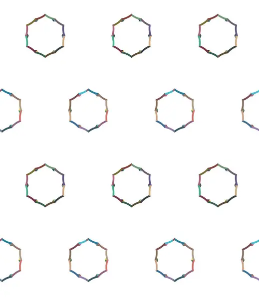 Ilustración Abstracta Del Vector Patrón Sin Costura Con Diferentes Formas — Vector de stock