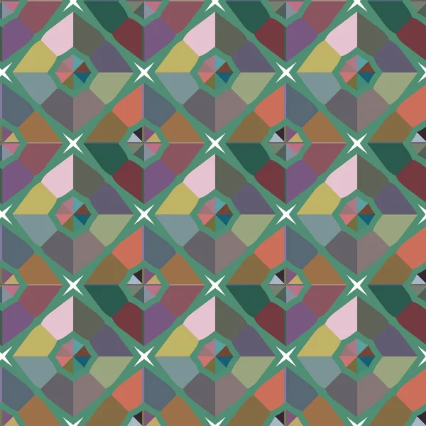 Abstraktní Bezešvé Geometrický Vzor Ilustrační Pozadí — Stockový vektor
