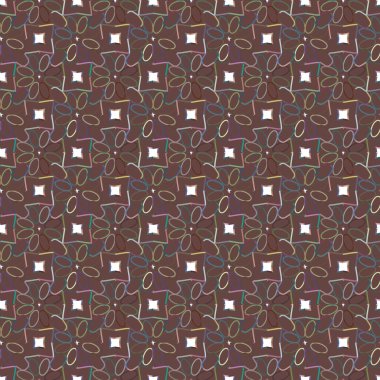 farklı geometrik şekillere sahip soyut, pürüzsüz desensiz vektör çizimi