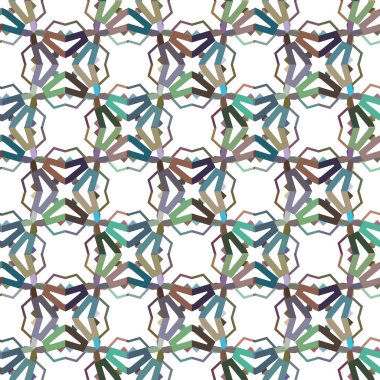Geometrik şekilli kusursuz desen vektör çizimi
