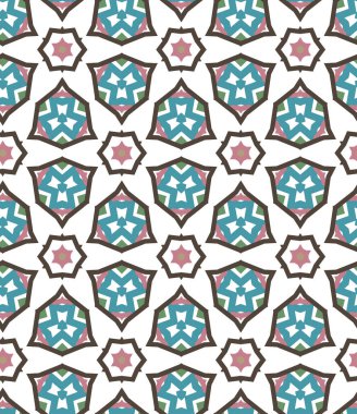 Tekrarlanan geometrik şekilli kusursuz desen, vektör illüstrasyonuName