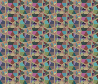 Geometrik şekilli kusursuz desen vektör çizimi