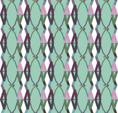 Tekrarlanan geometrik şekilli kusursuz desen, vektör illüstrasyonuName