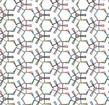 Tekrarlanan geometrik şekilli kusursuz desen, vektör illüstrasyonuName